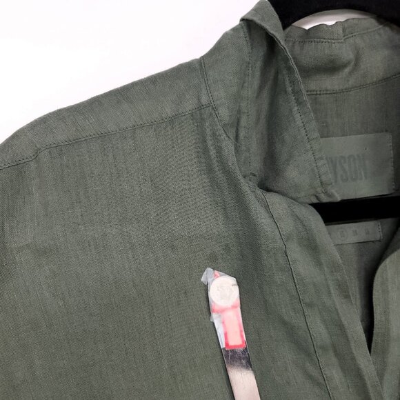 Grayson by Frank & Eileen Linen Shirt Womens Size 03 Half Button Front Top - Picture 4 of 13